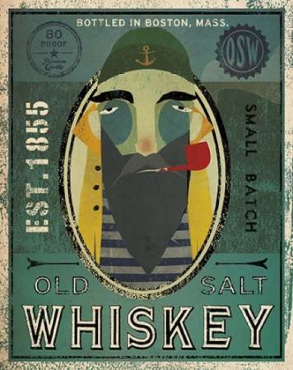 Fisherman VII Old Salt Whiskey Poster Print by Ryan Fowler - Item # VARPDX22446